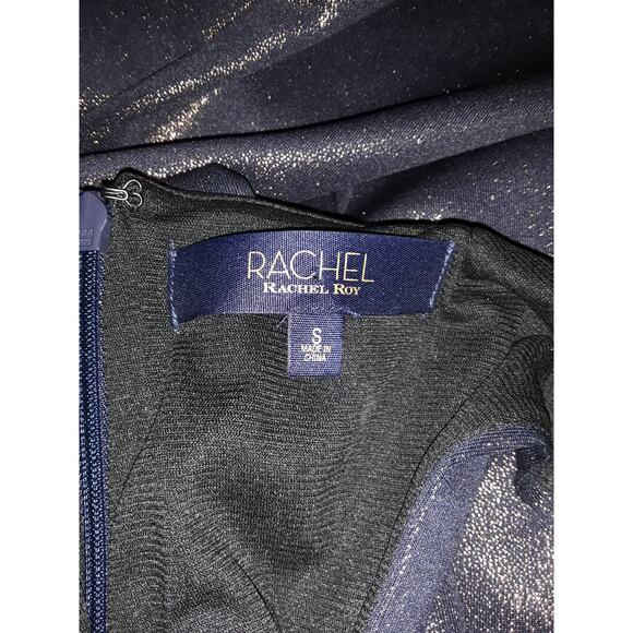 NWT Sz S Rachel Roy AUGUSTINE Cadet Ruffle Scuba Combo Dress - Picture 8 of 8